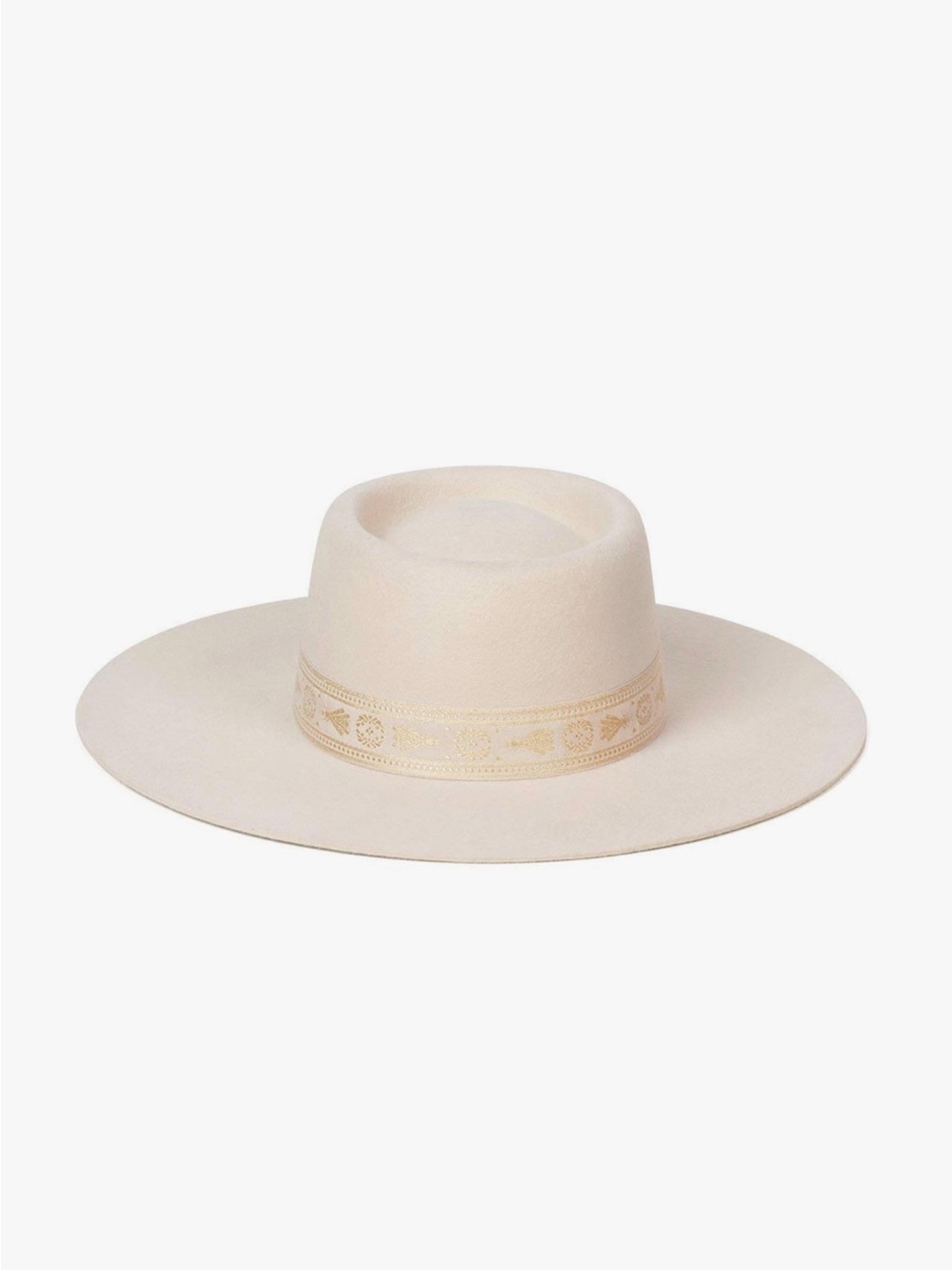 Lack of Color Women's Juno Boater Wool Hat with Brocade Ribbon Trim Size: 57